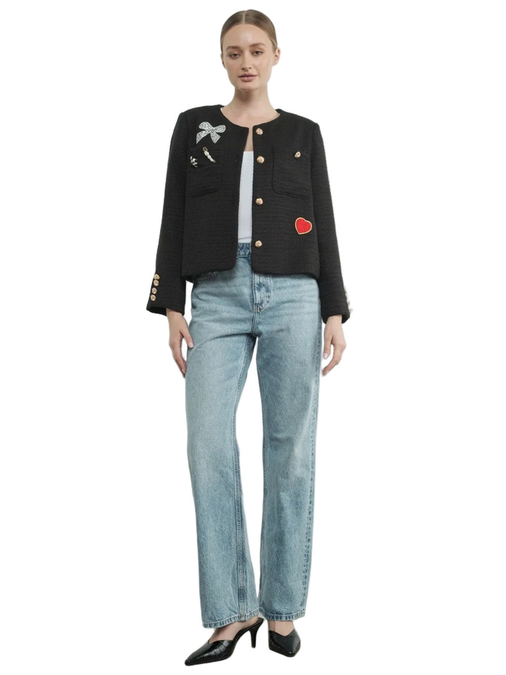 BY ANTHROPOLOGIE Tweed Patch Blazer